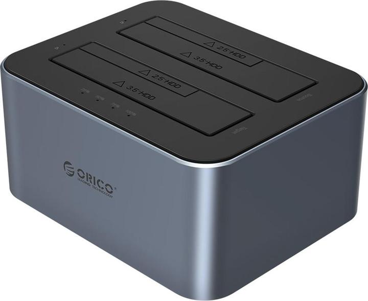 Orico HDD / SSD Docking Station 6626C3-C-V1 2-Drive for SATA 2.5inch / 3.5inch, Grey