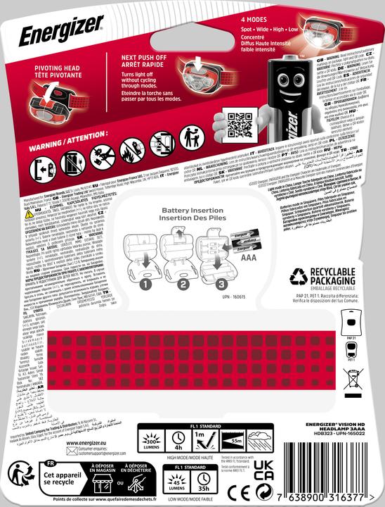 Image du produit Energizer Pro-Headlight 4 LED (28 lm)