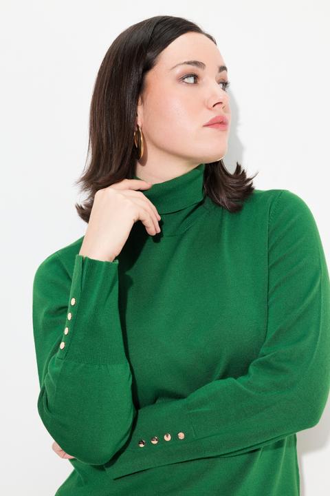 Actual product image Ulla Popken Long Sleeve Turtleneck Sweater (54)