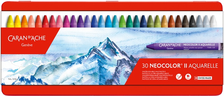 Image du produit Caran d'Ache Neocolor II Aquarelle Metallschachtel (Multicolore, 30 x)