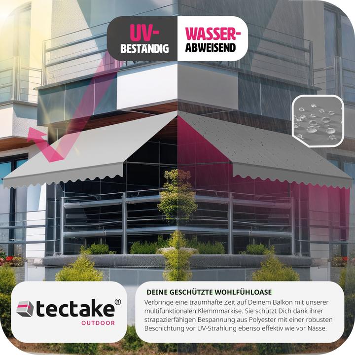 Produktbild tectake Klemmmarkise (3.50 m)