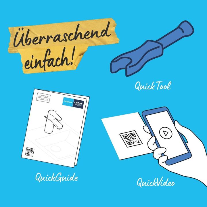 Produktbild Grohe - Mat Zwarte wastafelmengkraan - Start S-size - Met waste