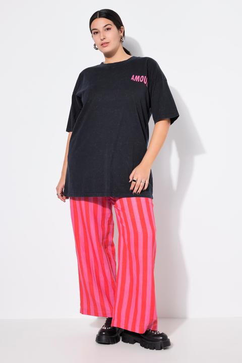 Image du produit Studio Untold Pantalon en mousseline rayée, jambe large et taille élastique (58)