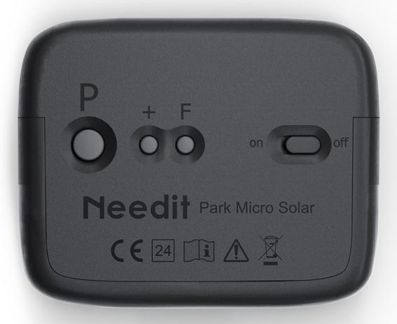 Image du produit Needit PARK Micro Solar elektr. Parkscheibe Zulass. blau