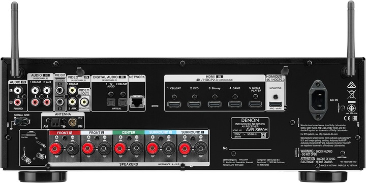 Immagine prodotto Denon AVR-S650H (5.2 canali, AM, FM)
