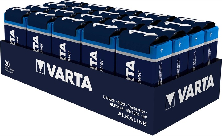 Actual product image Varta High Energy (20 pcs., 9V Block, 580 mAh)