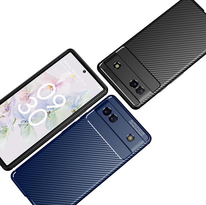 Actual product image Screenguard Google Pixel 6a Cover Carbon Design TPU Case (Google Pixel 6a)