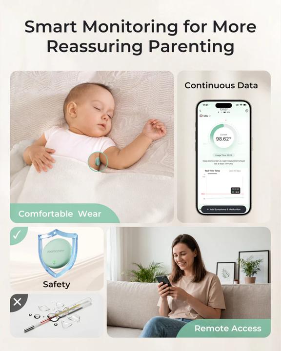 Produktbild Momcozy Smartes Babythermometer (Achselhöhle)