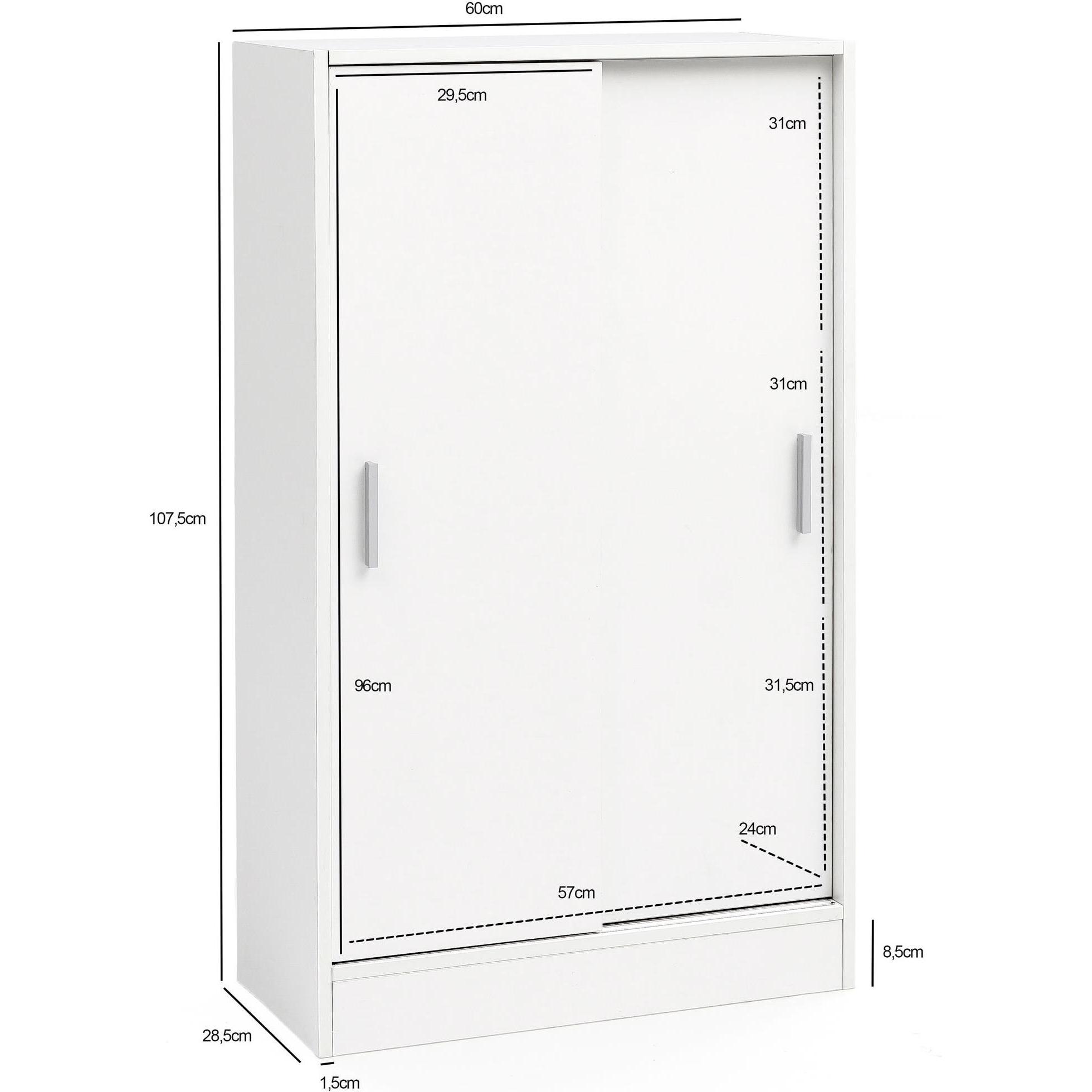 Thumbnail - Wohnling, Kommode + Sideboard, Finja (60 x 107 x 23 cm)