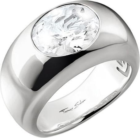 Produktbild Thomas Sabo Ring mit weissem Zirkoniastein Bold Elegance Silber (14, 54, 7, 925 Silber)