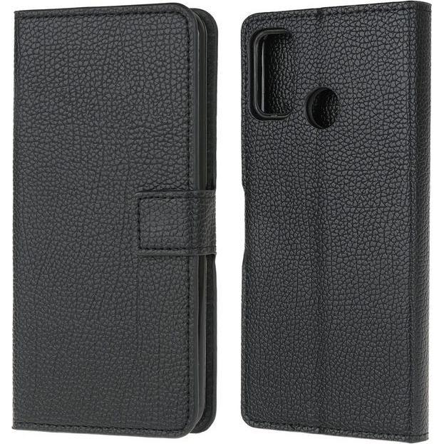 Thumbnail - MU Classic Litchi Leder Bookcover II Series (Motorola Moto G30, Motorola Moto G10), Smartphone Hülle, Schwarz