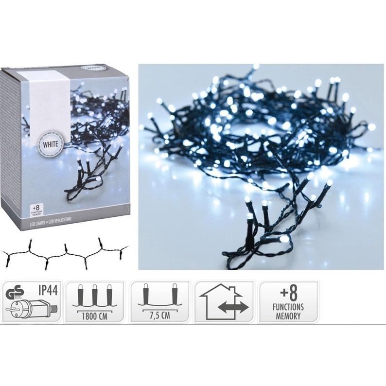 Mondex, Lichterkette, ŁAŃCUCH LED 240L WHITE NA ZEWNĄTRZ 18m +8funkcji (0.13 m)