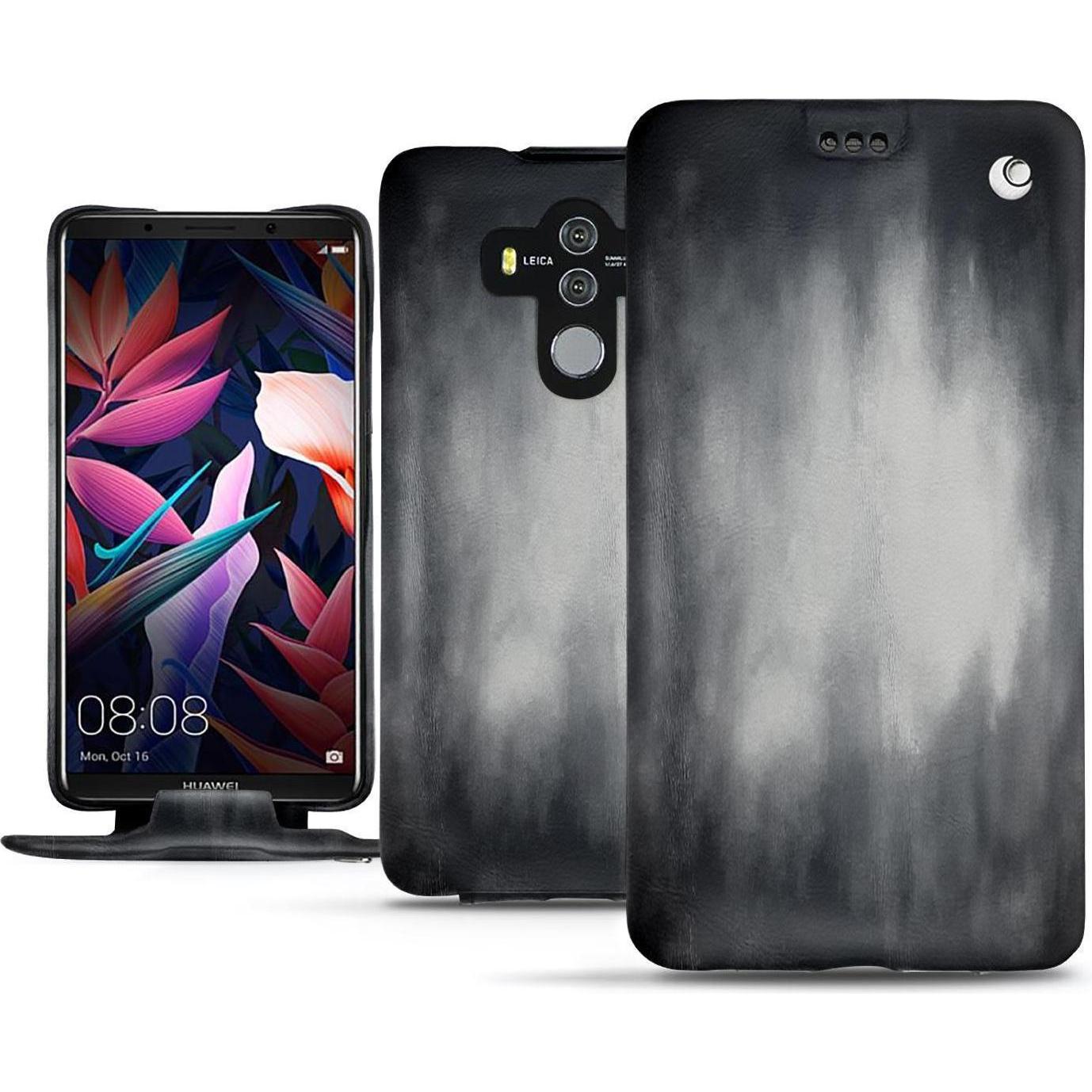 Noreve Lederschutzhülle vertikal (Huawei Mate 10 Pro), Smartphone Hülle, Grau