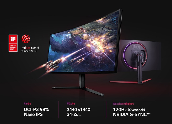 Produktbild LG 34GK950G-B (3440 x 1440 Pixel, 34")