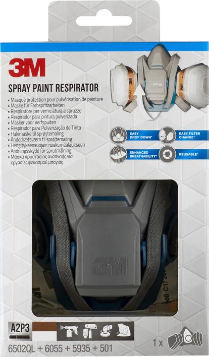 Produktbild 3M Maske für Farbspritzarbeiten (A2, A2P3, 1x)