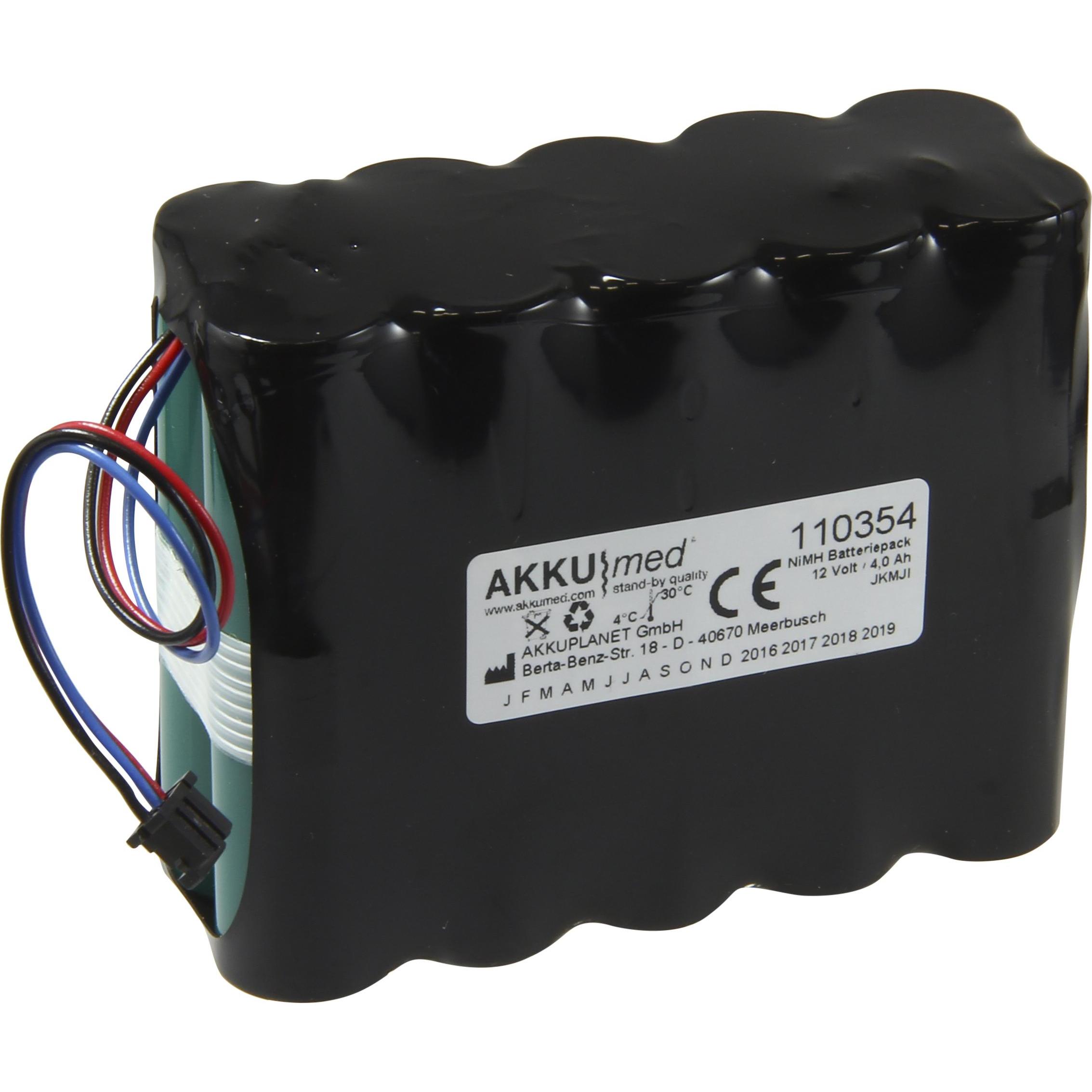 XCell NiMH Akku passend für Fukuda Denshi Monitor DS5100 - 10TH-2400A-WC1-1 (4000 mAh), Batterien + Akkus