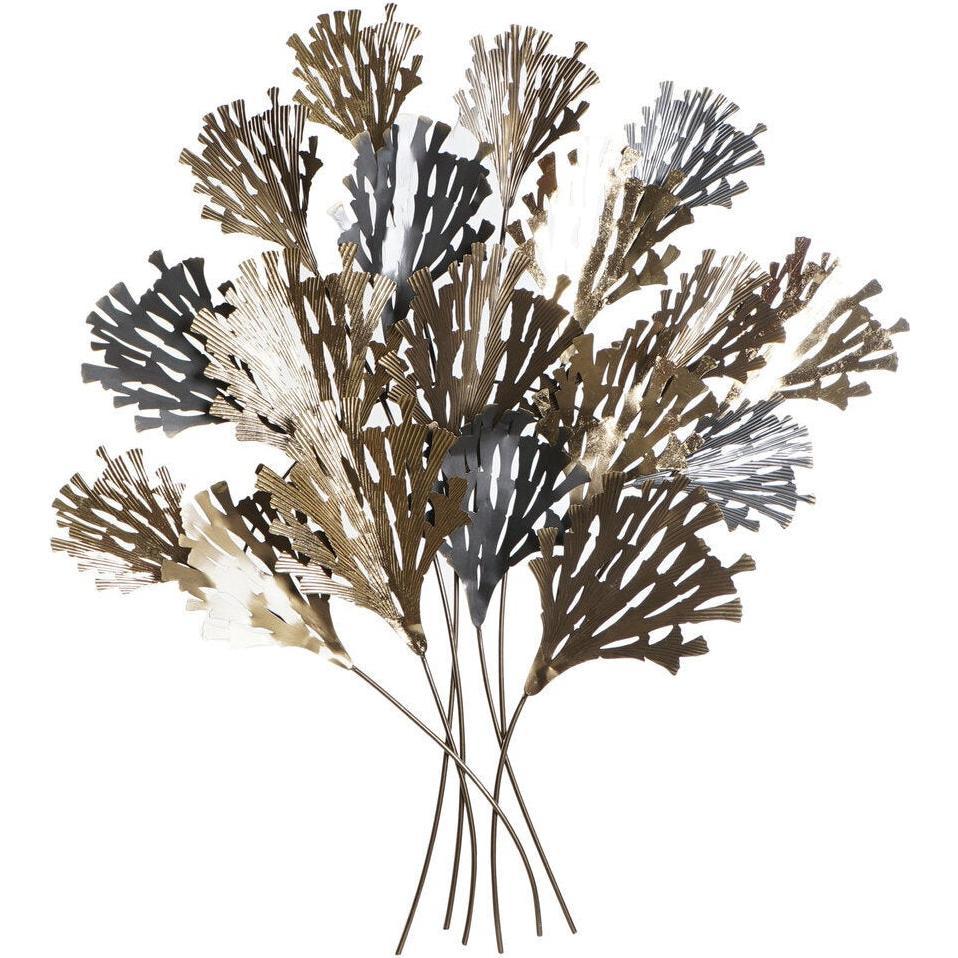 DKD Home Decor, Decorazione murale, Wall Decoration Golden Metal Light Copper (108 x 10 x 117.5 cm)