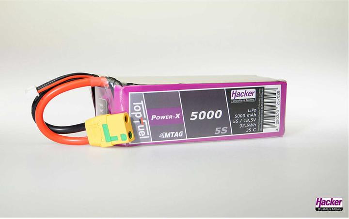 Image du produit Hacker Pack LiPo TF Power-X 5000mAh 5S MTAG (18.50 V, 5000 mAh)