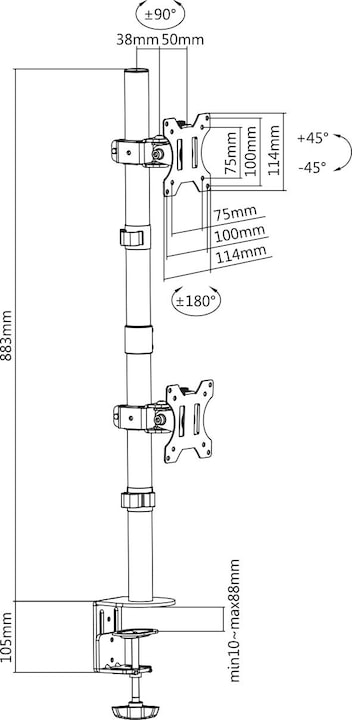 Actual product image Digitus DA-90438 (Table, 32")