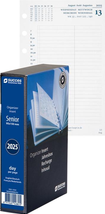 Immagine prodotto Succes Ricambi Senior agenda annuale completi gennaio-dicembre (9,5 x 15 cm, 1 giorno / 2 pagine)