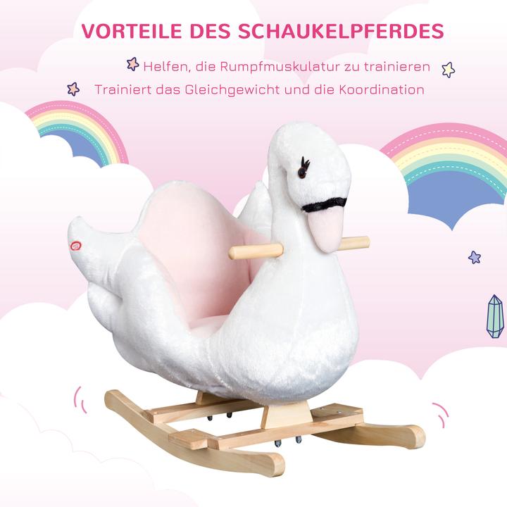 Produktbild Homcom Schaukelpferd Schwan mit Musik
