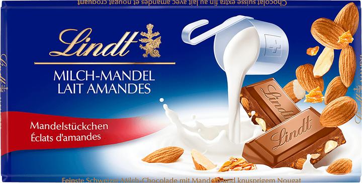 Image du produit Lindt Tablette de chocolat au lait aux amandes (100 g)