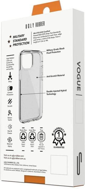 Productafbeelding Ugly Rubber Vogue hoesje voor iPhone Xr 6,1" transparant (Apple iPhone XR)