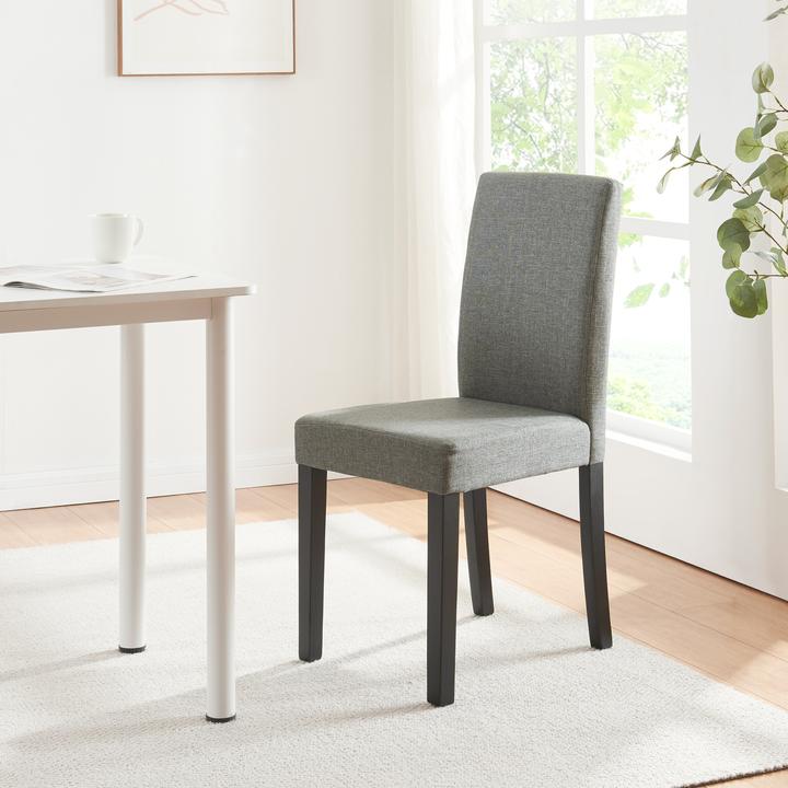 Produktbild En.Casa Esszimmerstuhl Hamburg 2er Set Textil Hellgrau