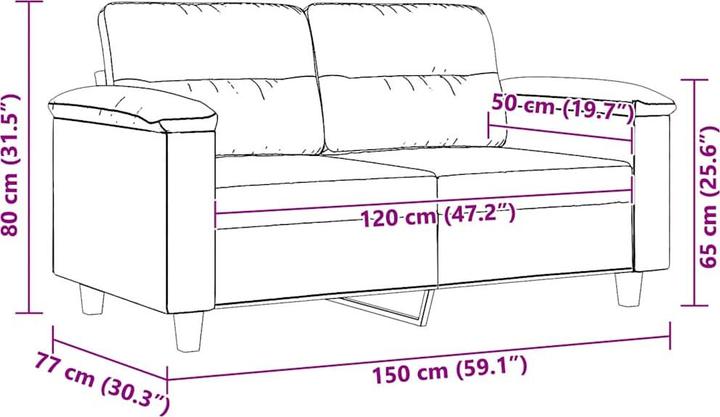 Produktbild vidaXL 2-Sitzer-Sofa (2-Sitzer)