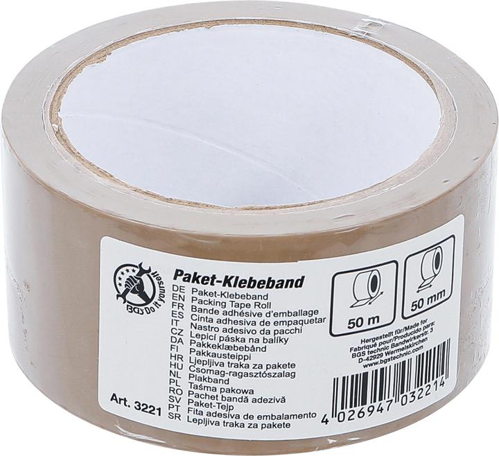 Productafbeelding BGS Pakketband | bruin | 50 mm x 50 m (50 mm)