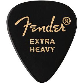 Fender 351 Picks, XHeavy, Black 12 (12 x), Plektrum, Schwarz
