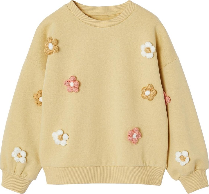 Actual product image Vertbaudet Mädchen Sweatshirt mit 3D-Blumen und Recycling-Polyester (98)