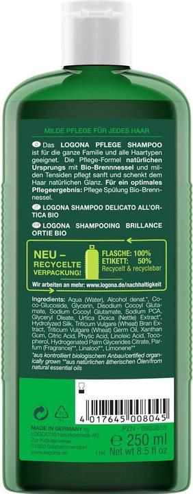 Produktbild Logona Pflege Shampoo Brennessel (250 ml, Flüssiges Shampoo)