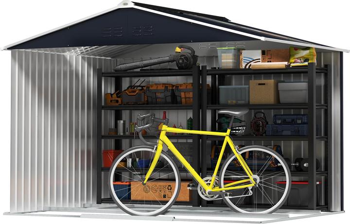 Image du produit Outsunny Gerätehaus Stahl Dunkelgrau