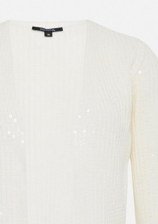 Produktbild Comma Strickjacke Kurzer Ripp-Cardigan mit Pailletten (36)