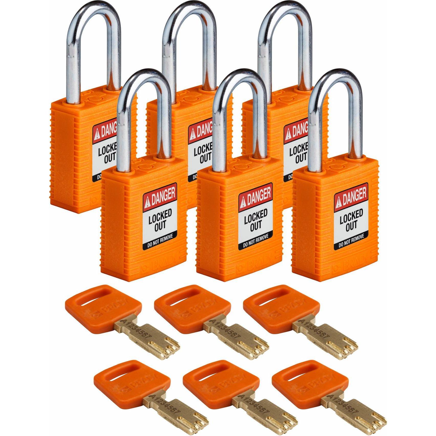 Brady, Vorhängeschloss, SafeKey Nylon Lockout-Vorhängeschlösser