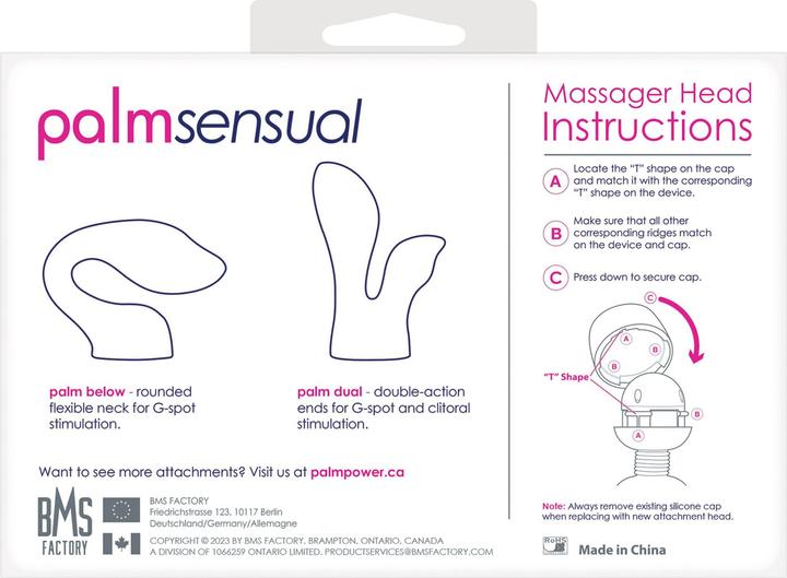 Actual product image Palmpower Replacement attachments "Massager" - Sensual