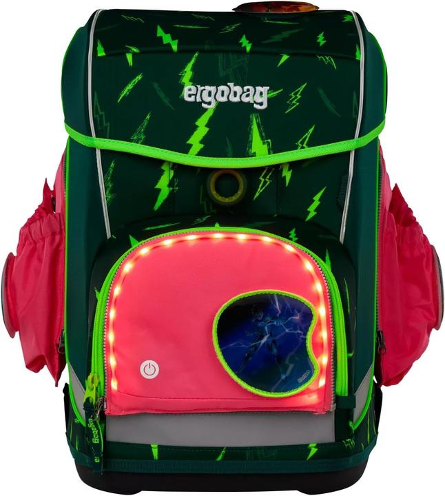 Immagine prodotto Ergobag Set zip LED fluo con tasche laterali rosa (1 l)