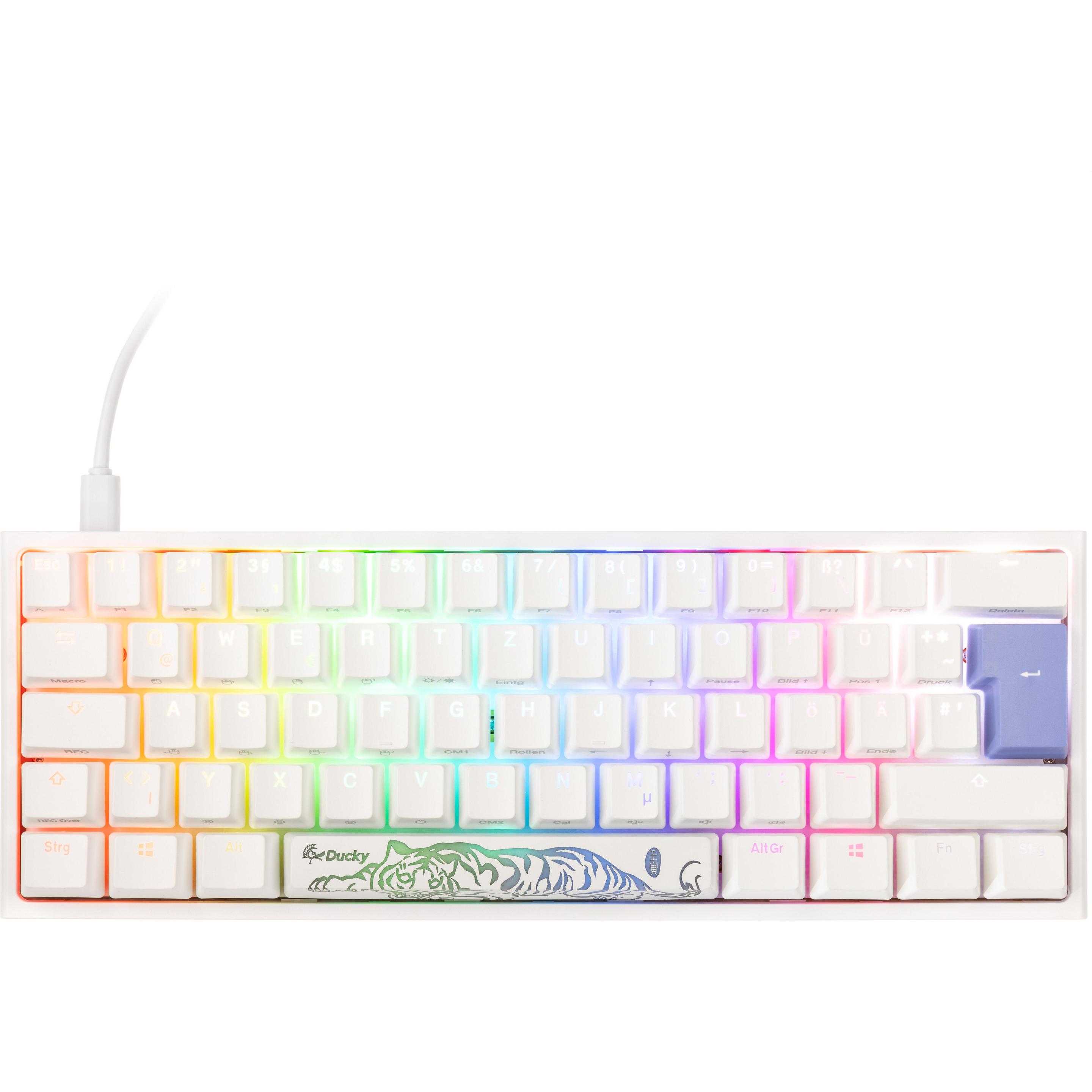 Ducky One 2 Pro Mini (DE, Kabelgebunden), Tastatur, Weiss