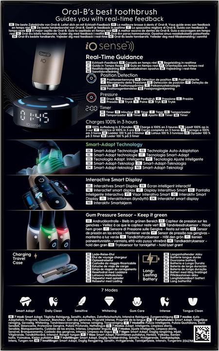 Actual product image Oral-B iO Series 10 Lunar Gold Special Edition Elektrische Zahnbürste