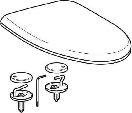 Produktbild Geberit WC-Sitz MANGO mit Deckel, Scharniere verchromt weiss