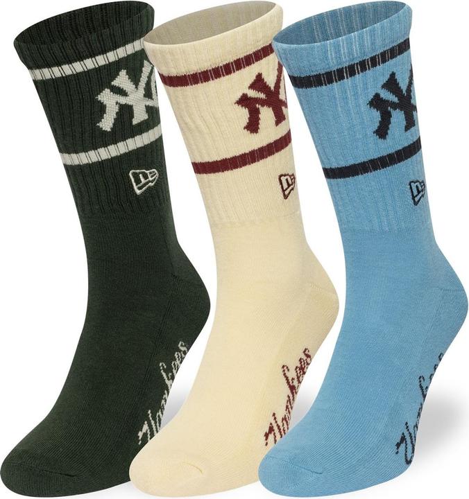 Immagine prodotto New Era Unisex Socken - New York Yankees 3er Pack - 35-38 (confezione da 3, 35 - 38)