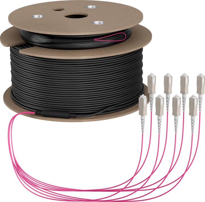 Produktbild EFB Elektronik Trunkkabel U-DQ ZN BH OM4 8G 1x8 SC-SC 70m Dca LSZH (70 m)