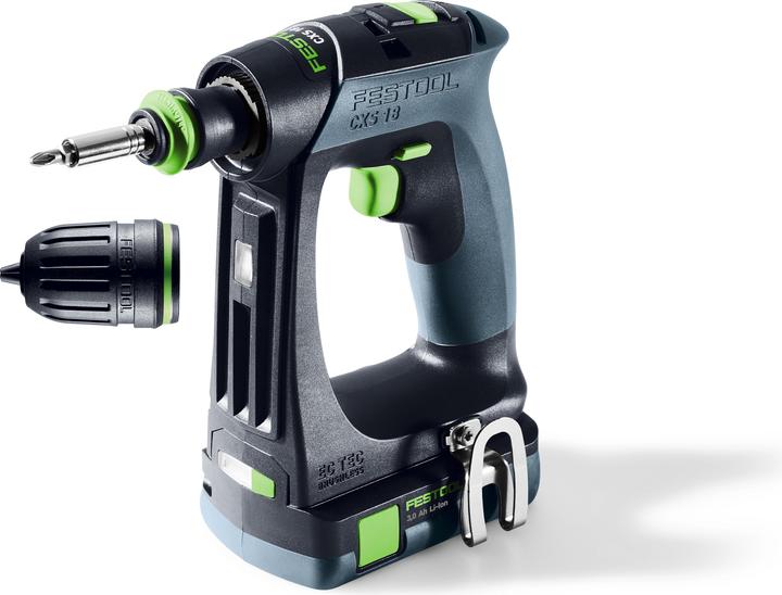 Actual product image Festool Cordless drill driver CXS 18 C 3.0-Plus (Rechargeable battery operated)