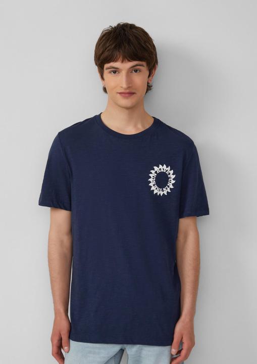 Produktbild S.Oliver T-Shirt Baumwoll-T-Shirt mit Frontprint und Flammgarnstruktur (XXL)