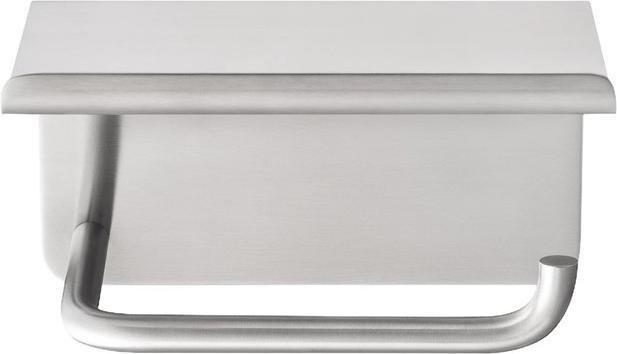 Blomus Modo toilet roll holder with shelf, brushed steel