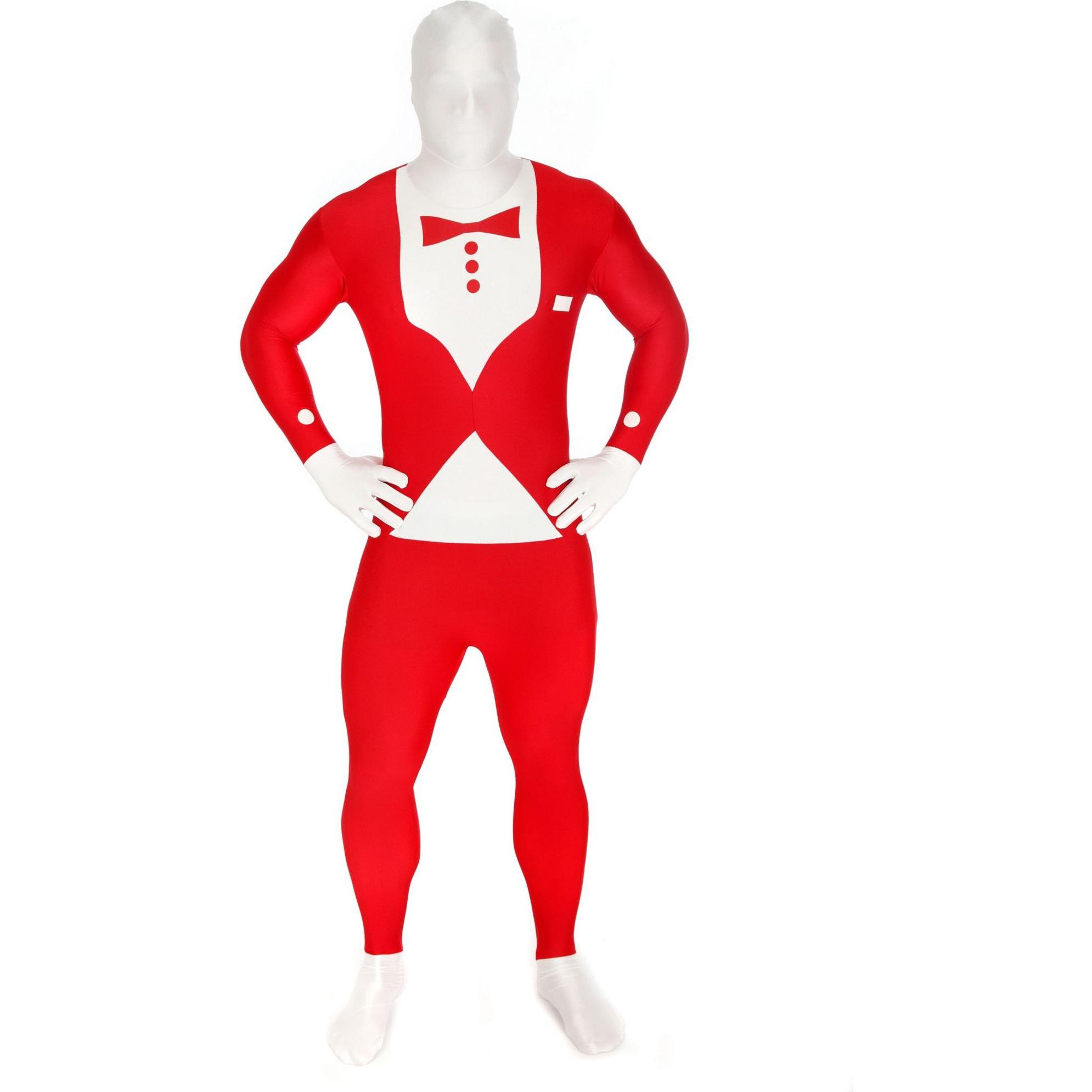 Morphsuits Tuxedo rot - Ganzkörperkostüm Anzug für Karneval (M)