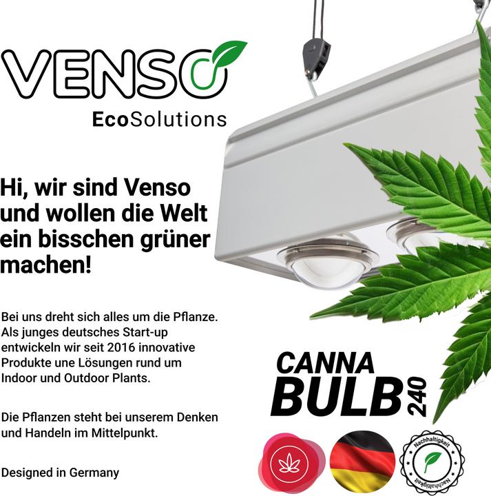 Produktbild Parus by Venso Venso EcoSolutions CANNA BULB 240, LED Pflanzenlampe, 240 Watt Grow Lampe Cannabis mit Vollspektrum (LED, 245 V)