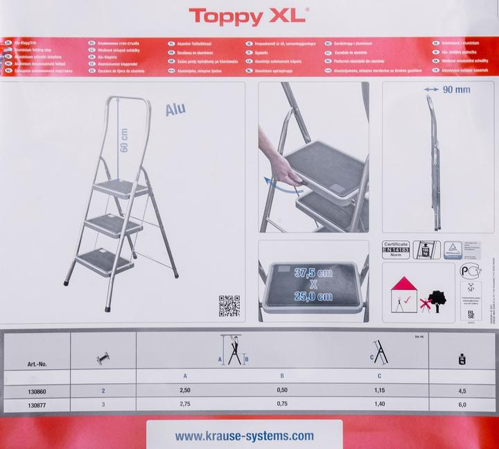 Actual product image Krause KlappTritt Toppy XL (Stile, 115 cm)