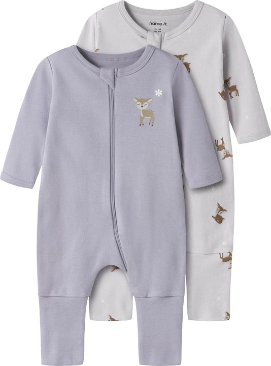 Produktbild Name it Nbfnightsuit 2p Zip Ff Lilac Deer Noos (62)